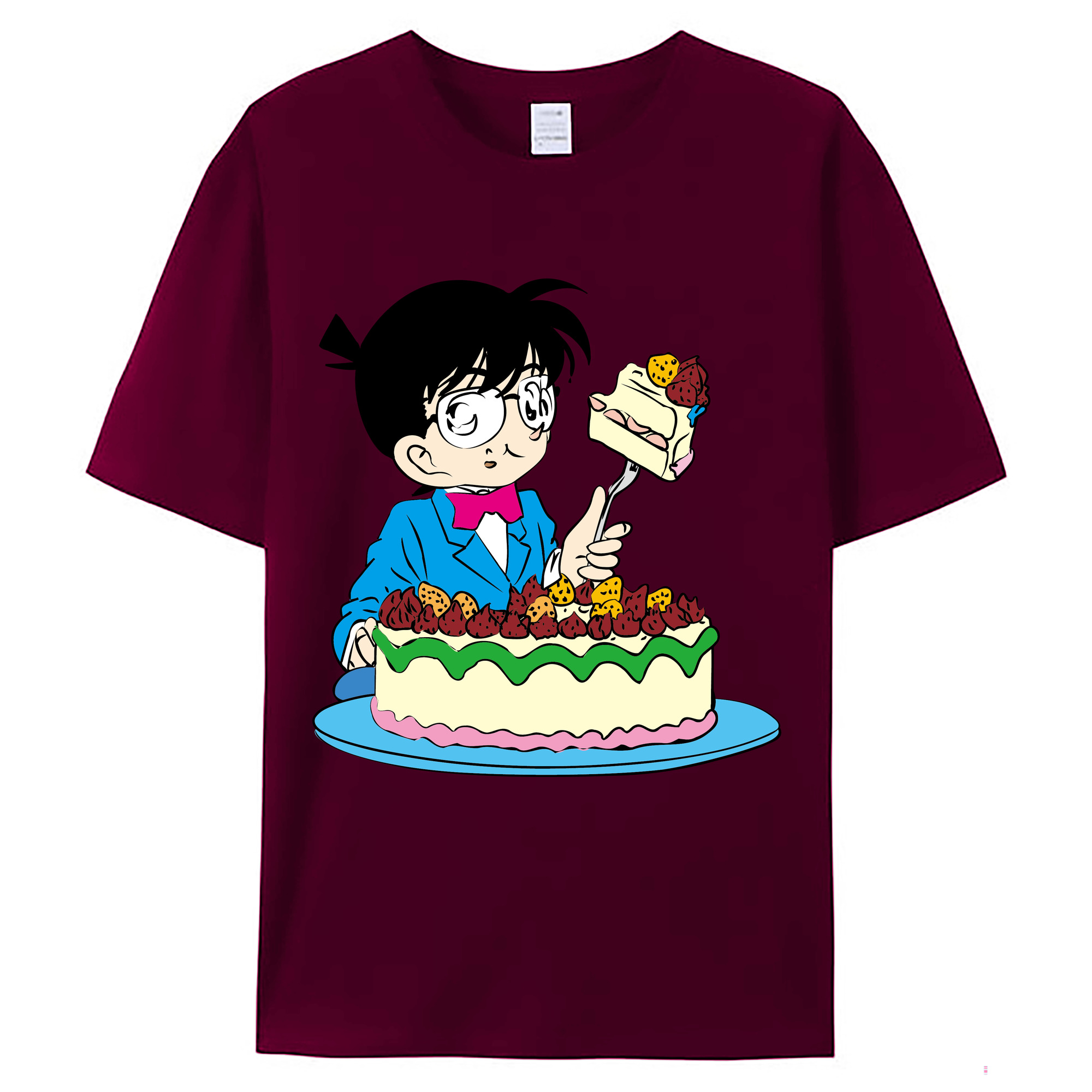 （画像用） 名探偵コナン 江戸川 コナン Detective Conan Conan Edogawa レディースカジュアルプリントTシャツ（綿100％）